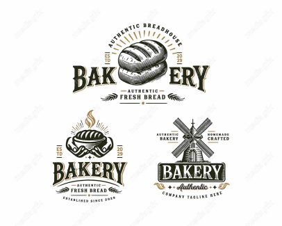 وکتور لوگو فروشگاه قنادی شیرینی و نان MV003494