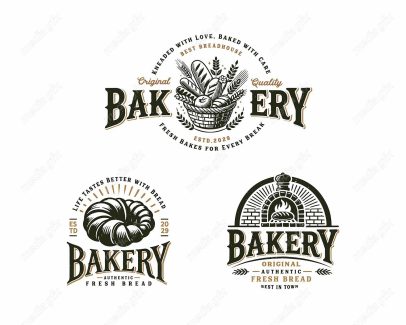 وکتور لوگو فروشگاه قنادی شیرینی و نان MV003495