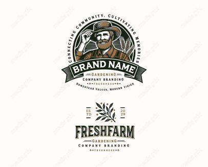 وکتور لوگوی باغبانی و کشاورزی مزرعه MV003496