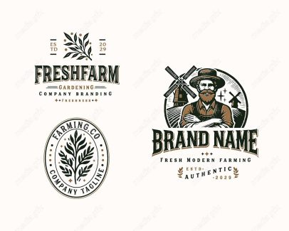 وکتور لوگوی باغبانی و کشاورزی مزرعه MV003498