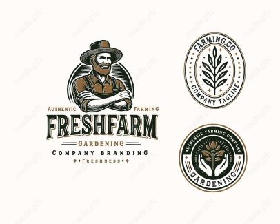 وکتور لوگوی باغبانی و کشاورزی مزرعه MV003499