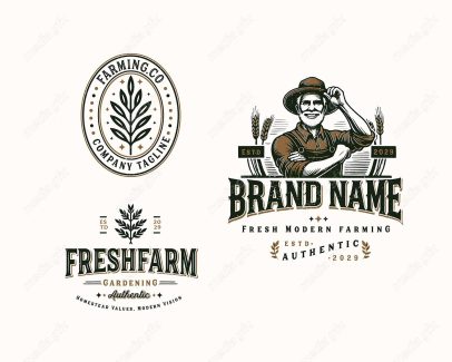 وکتور لوگوی باغبانی و کشاورزی مزرعه MV003501