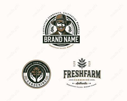 وکتور لوگوی باغبانی و کشاورزی مزرعه MV003502