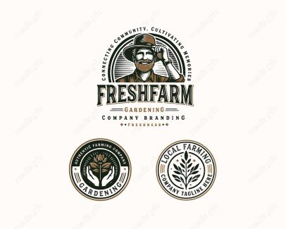 وکتور لوگوی باغبانی و کشاورزی مزرعه MV003503