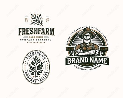 وکتور لوگوی باغبانی و کشاورزی مزرعه MV003504
