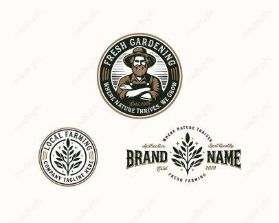 وکتور لوگوی باغبانی و کشاورزی مزرعه MV003507