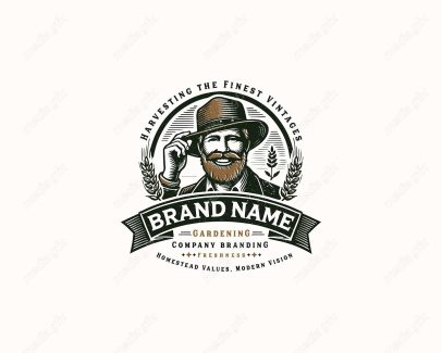 وکتور لوگوی باغبانی و کشاورزی مزرعه MV003508