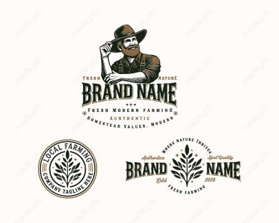 وکتور لوگوی باغبانی و کشاورزی مزرعه MV003510