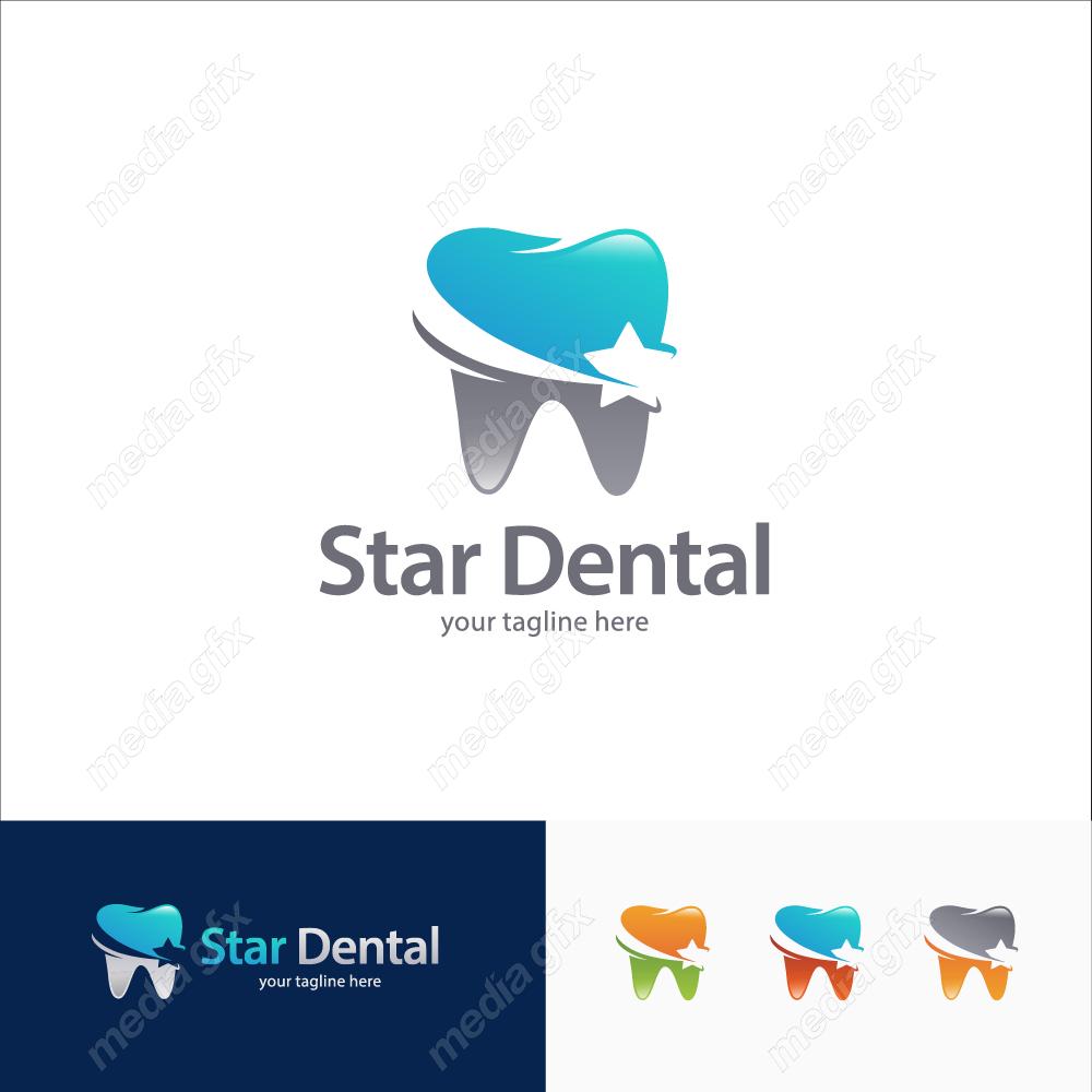 وکتور لوگوی دندان و دندانپزشکی MV003519