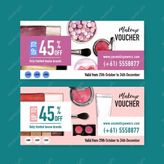 دانلود رایگان وکتور طرح بنر لوازم آرایشی MV003528