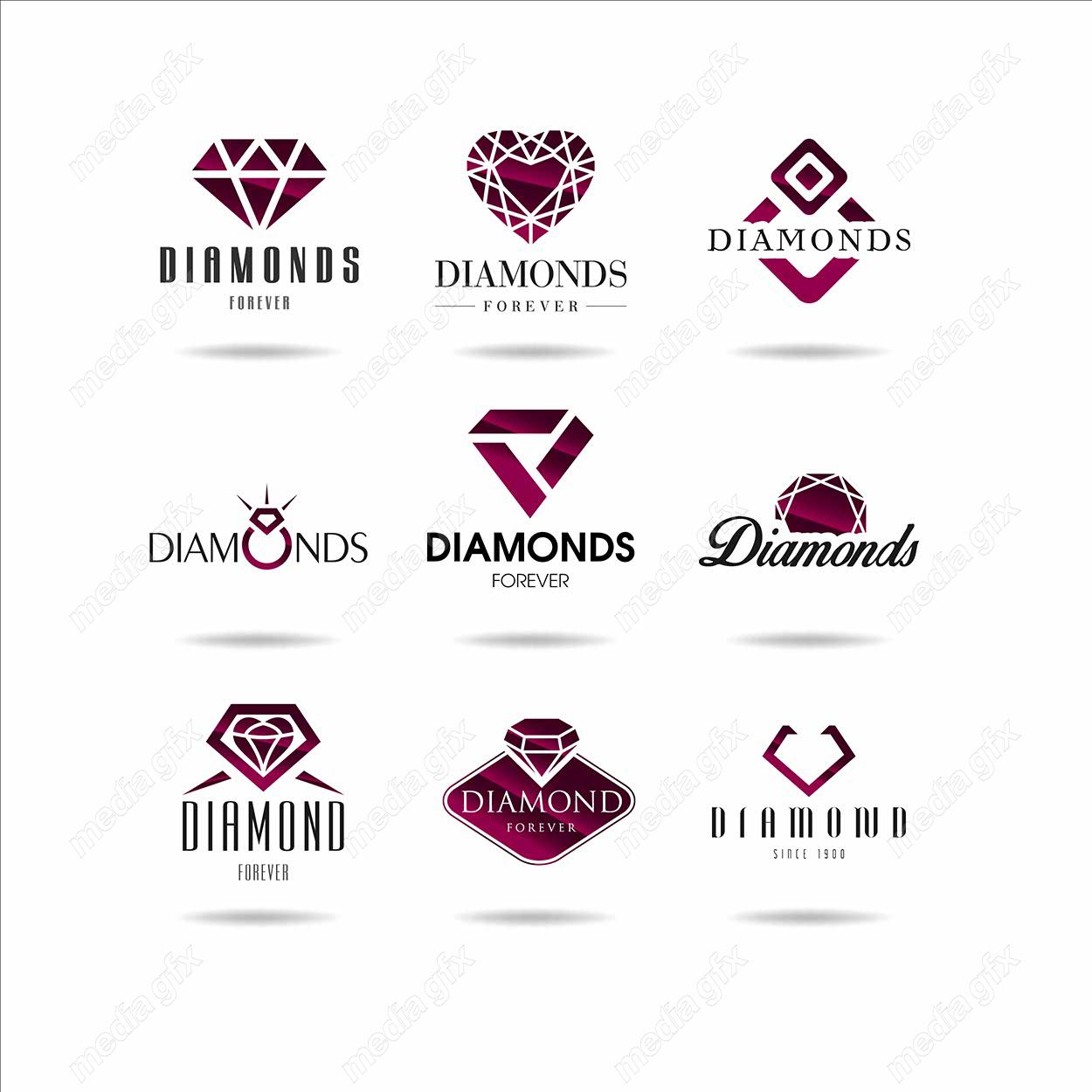 وکتور طرح لوگوی جواهرات و طلا فروشی MV003529