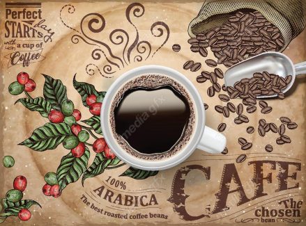 وکتور طرح آماده پوستر کافی شاپ و قهوه MV003557
