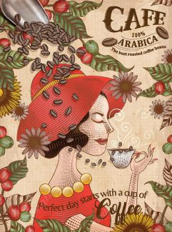 وکتور طرح آماده پوستر کافی شاپ و قهوه MV003559