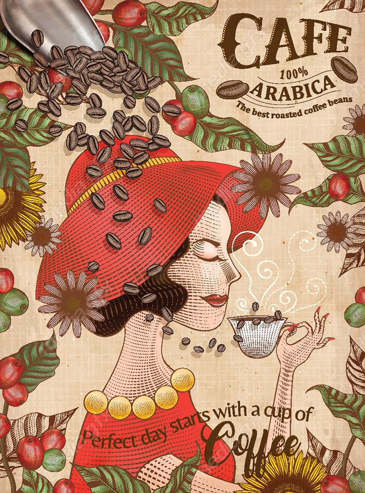 وکتور طرح آماده پوستر کافی شاپ و قهوه MV003559