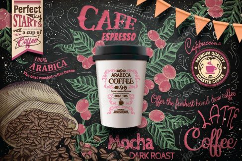 وکتور طرح آماده پوستر کافی شاپ و قهوه MV003562