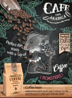 وکتور طرح آماده پوستر کافی شاپ و قهوه MV003563