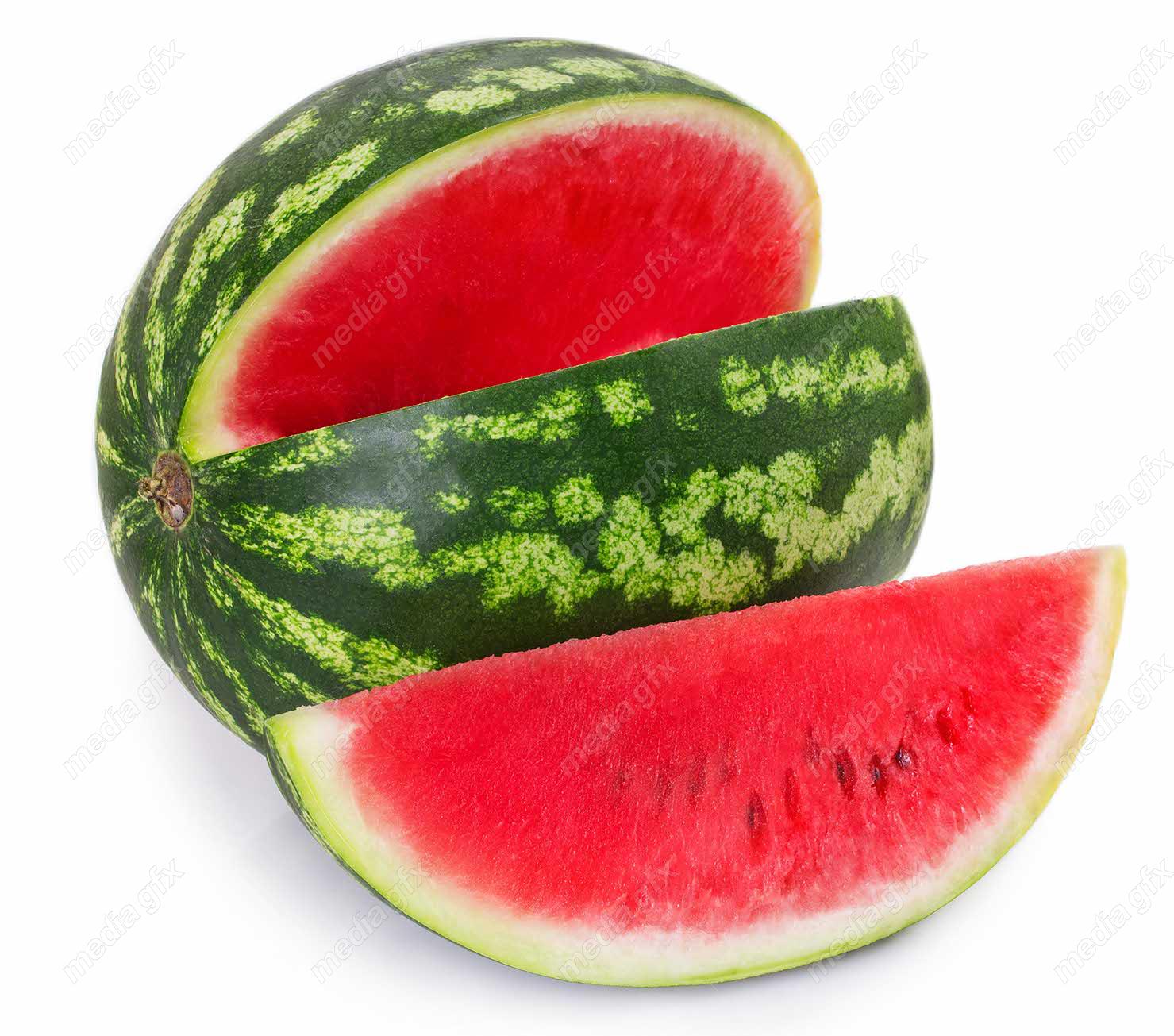 عکس با کیفیت هندوانه پس زمینه سفید MJ003583