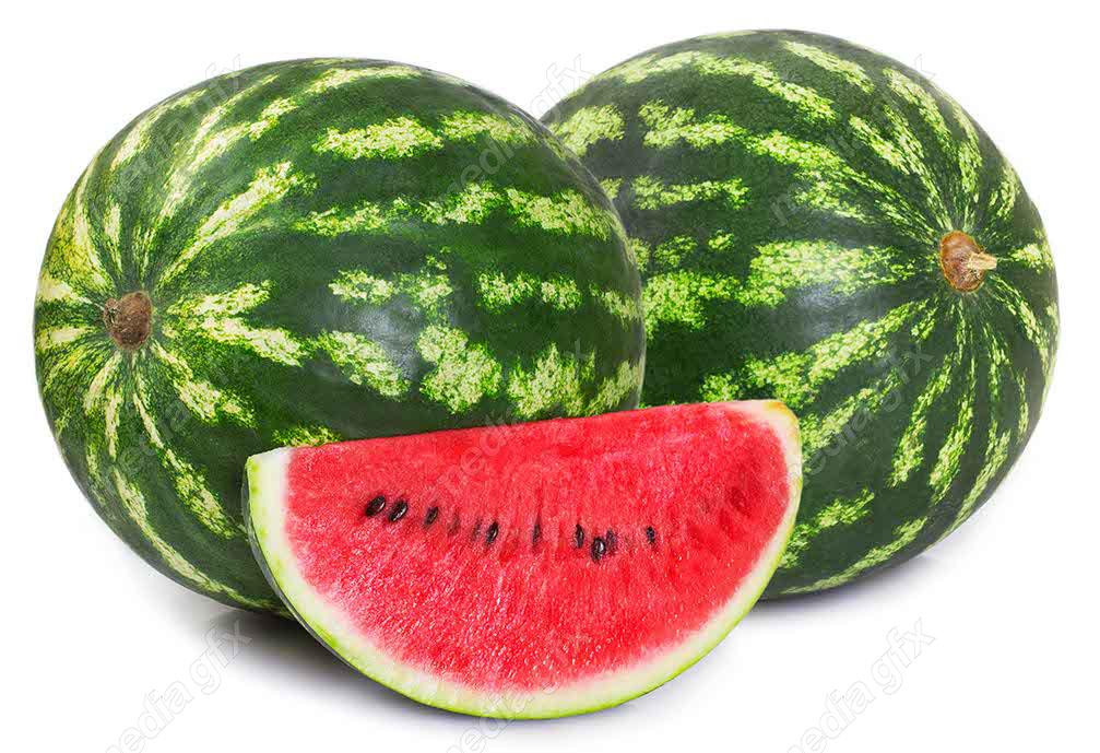 عکس با کیفیت هندوانه پس زمینه سفید MJ003584