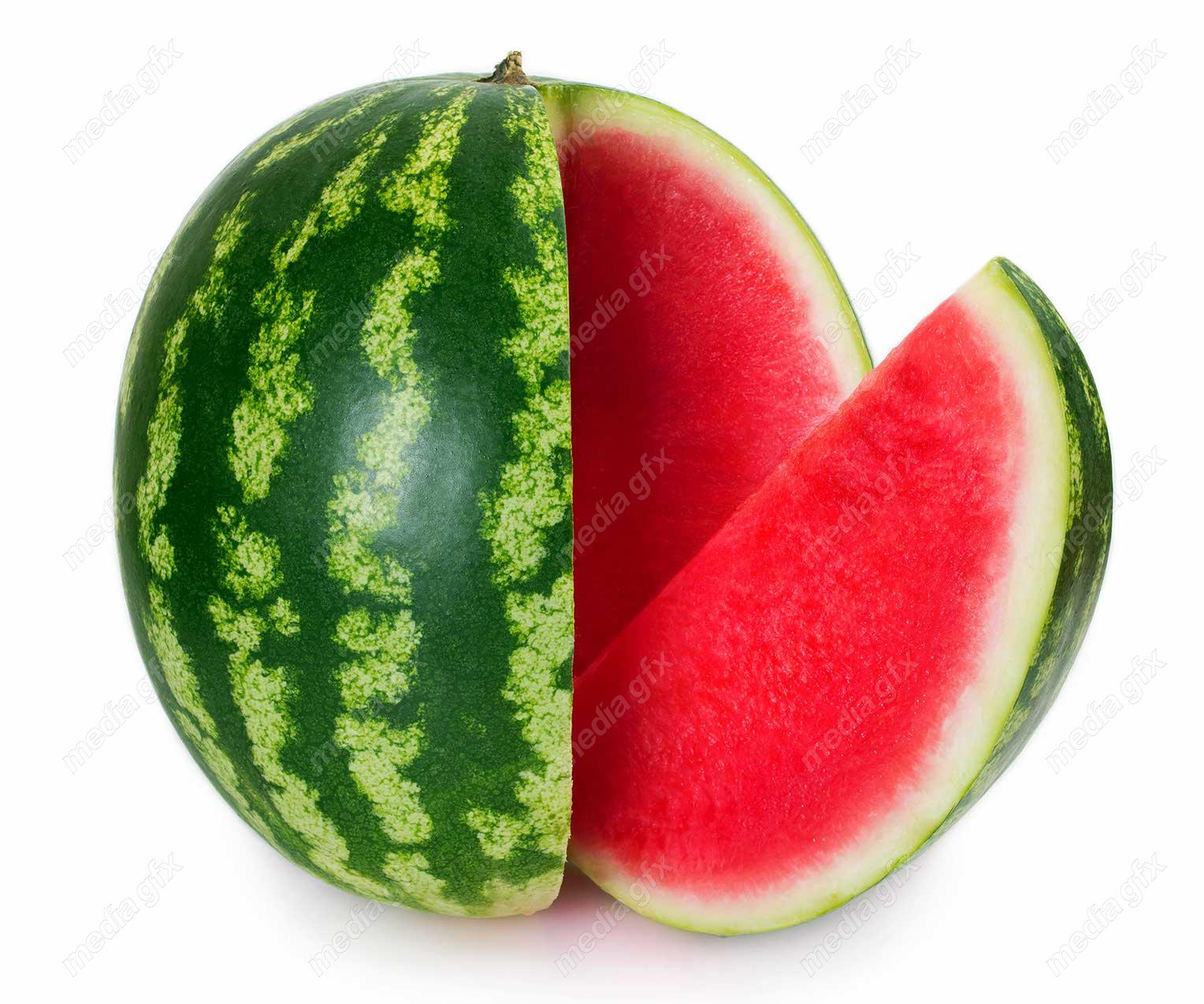 عکس با کیفیت هندوانه پس زمینه سفید MJ003588