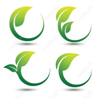 وکتور لوگوی برگ سبز سلامت محصولات طبیعی و ارگانیک MV003651
