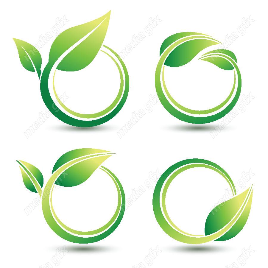 وکتور لوگوی برگ سبز سلامت محصولات طبیعی و ارگانیک MV003653