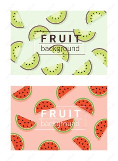 وکتور پس زمینه رنگارنگ با میوه ها MV003658