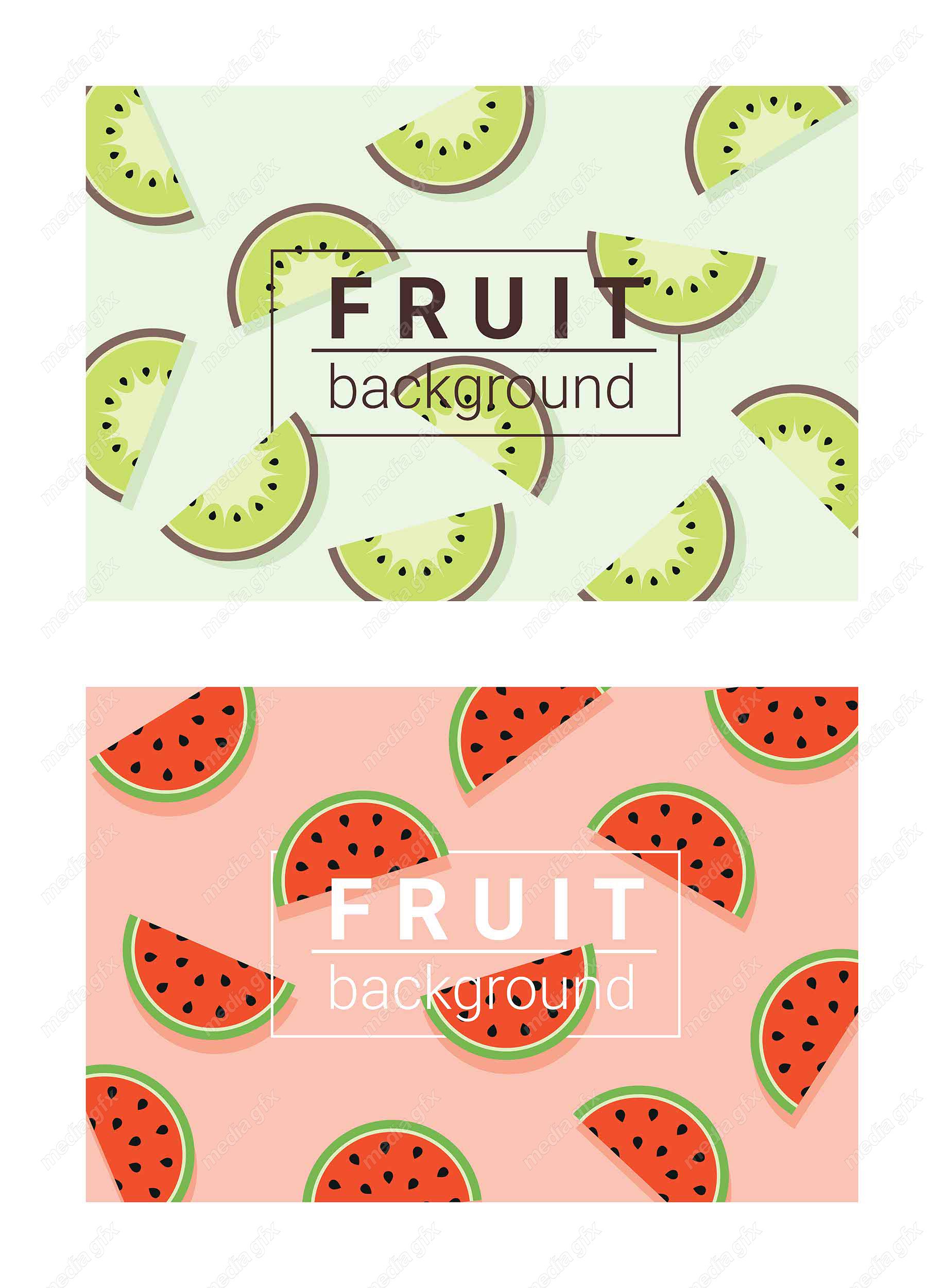 وکتور پس زمینه رنگارنگ با میوه ها MV003658