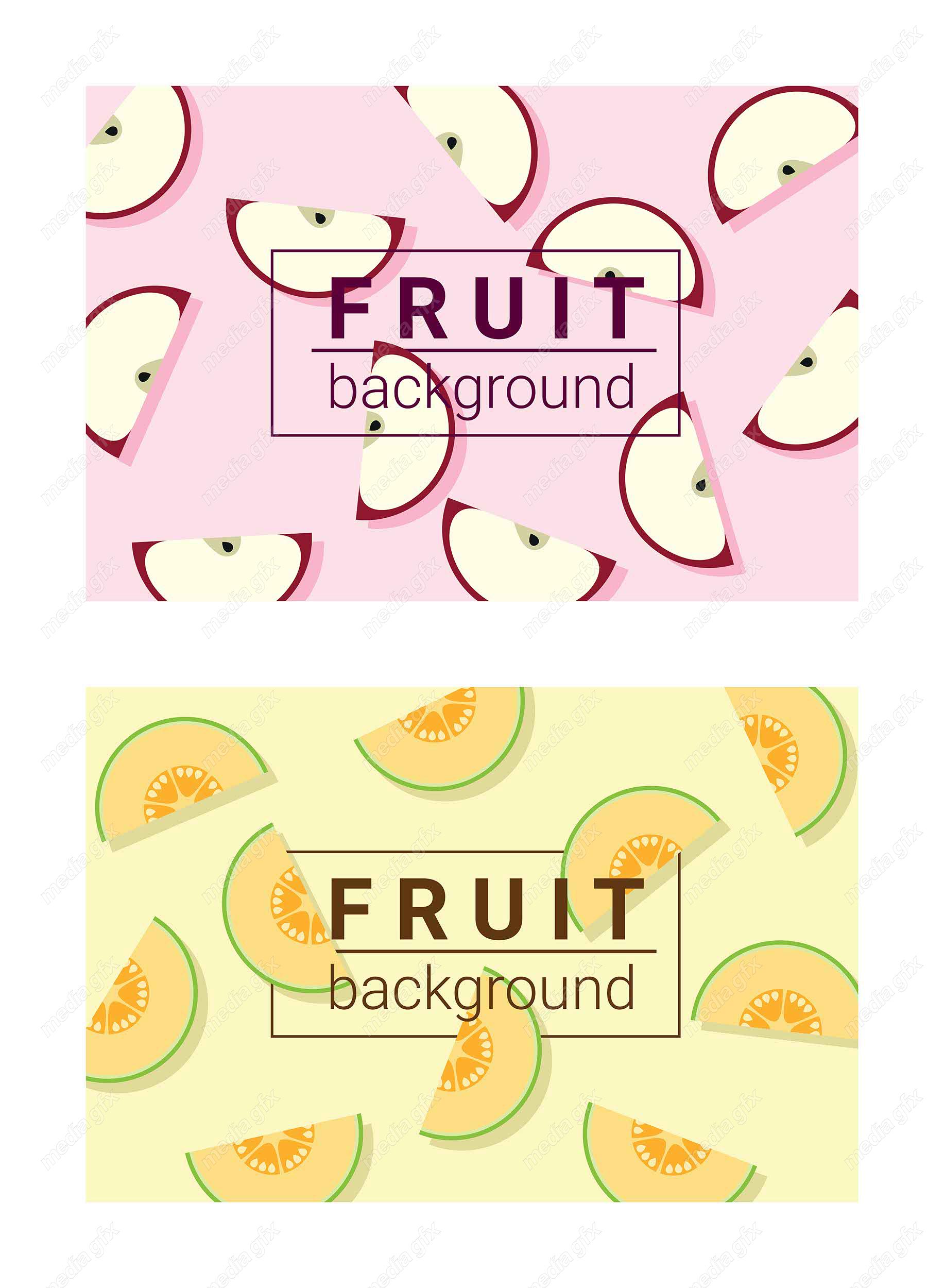 وکتور پس زمینه رنگارنگ با میوه ها MV003659