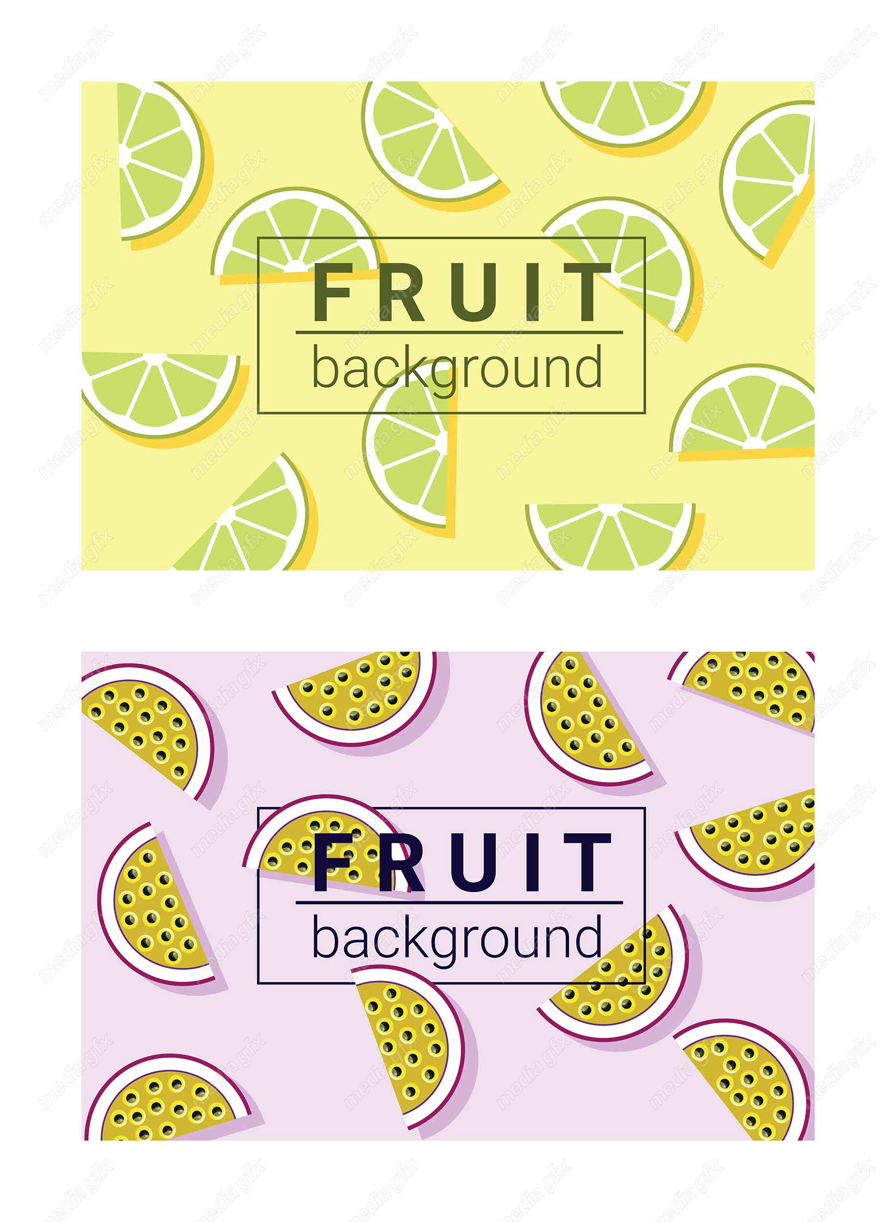 وکتور پس زمینه رنگارنگ با میوه ها MV003660