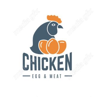وکتور طرح لوگو مرغ و خروس، مرغداری و مزرعه MV003663