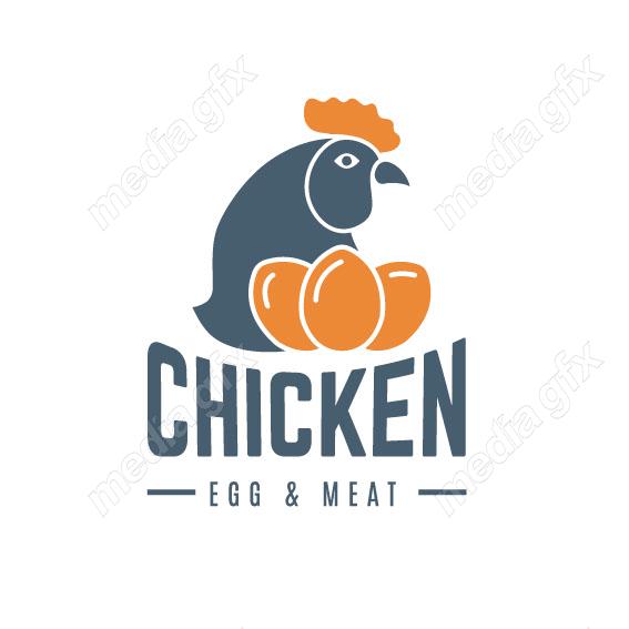 وکتور طرح لوگو مرغ و خروس، مرغداری و مزرعه MV003663