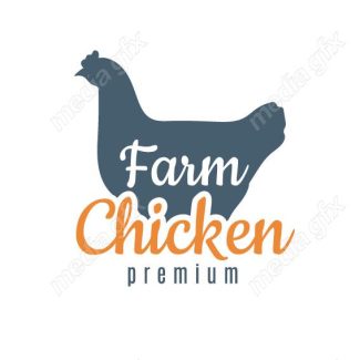 وکتور طرح لوگو مرغ و خروس، مرغداری و مزرعه MV003667