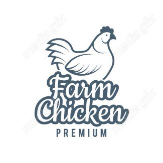 وکتور طرح لوگو مرغ و خروس، مرغداری و مزرعه MV003668