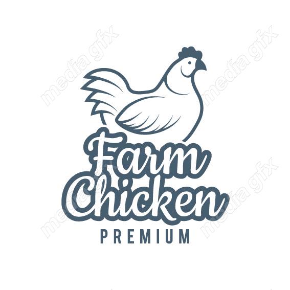 وکتور طرح لوگو مرغ و خروس، مرغداری و مزرعه MV003668