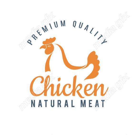 وکتور طرح لوگو مرغ و خروس، مرغداری و مزرعه MV003673