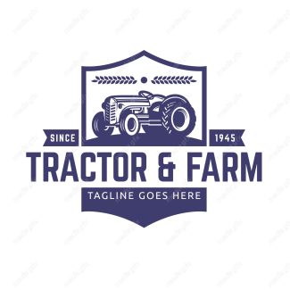 وکتور طرح لوگو تراکتور و ماشین الات کشاورزی MV003677