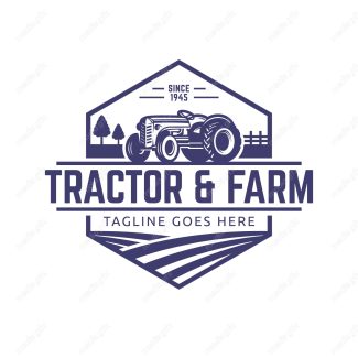 وکتور طرح لوگو تراکتور و ماشین الات کشاورزی MV003683