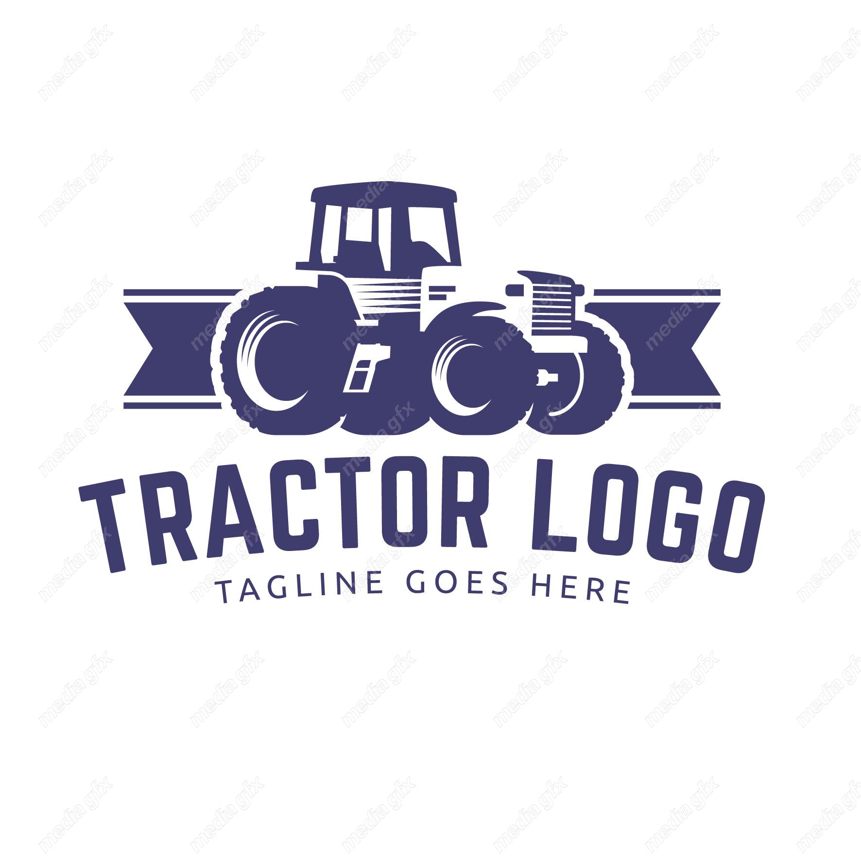 وکتور طرح لوگو تراکتور و ماشین الات کشاورزی MV003688