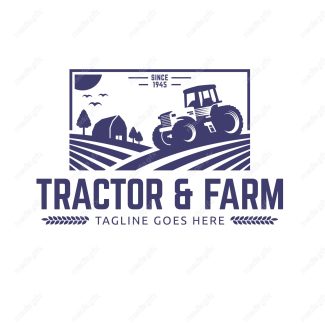 وکتور طرح لوگو تراکتور و ماشین الات کشاورزی MV003690