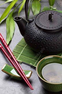 عکس با کیفیت دمنوش و چای سبز پس زمینه ژاپنی MJ003757