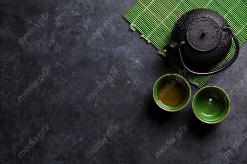 عکس با کیفیت دمنوش و چای سبز پس زمینه ژاپنی MJ003762