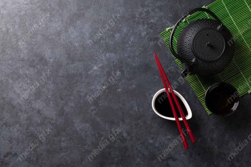 عکس با کیفیت دمنوش و چای سبز پس زمینه ژاپنی MJ003764