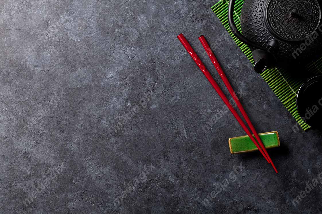 عکس با کیفیت دمنوش و چای سبز پس زمینه ژاپنی MJ003769