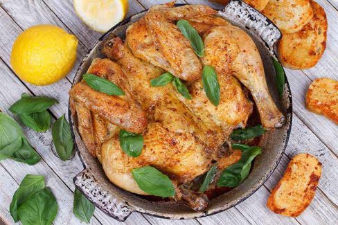 دانلود رایگان عکس با کیفیت مرغ کبابی و سوخاری و دورچین MJ003787