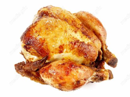 عکس با کیفیت مرغ بریان پس زمینه سفید MJ003804