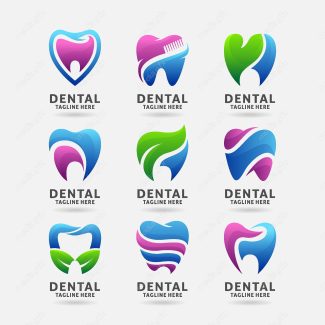 وکتور ست لوگوی طرح دندان، خمیر دندان و دندانپزشک MV003814