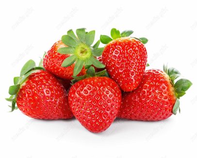 عکس با کیفیت توت فرنگی پس زمینه سفید MJ003871