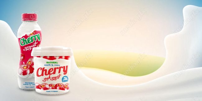 وکتور ماست میوه ای با طعم آلبالو MV003939