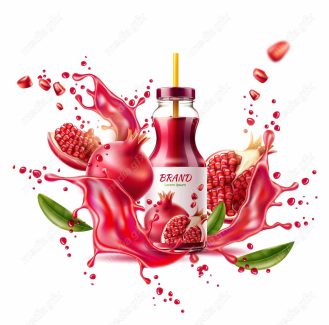 وکتور طرح پوستر آبمیوه طبیعی انار MV003958