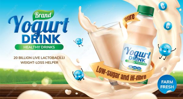 وکتور طرح پوستر و بیلبورد بطری بسته شیر و محصولات لبنی  MV003982